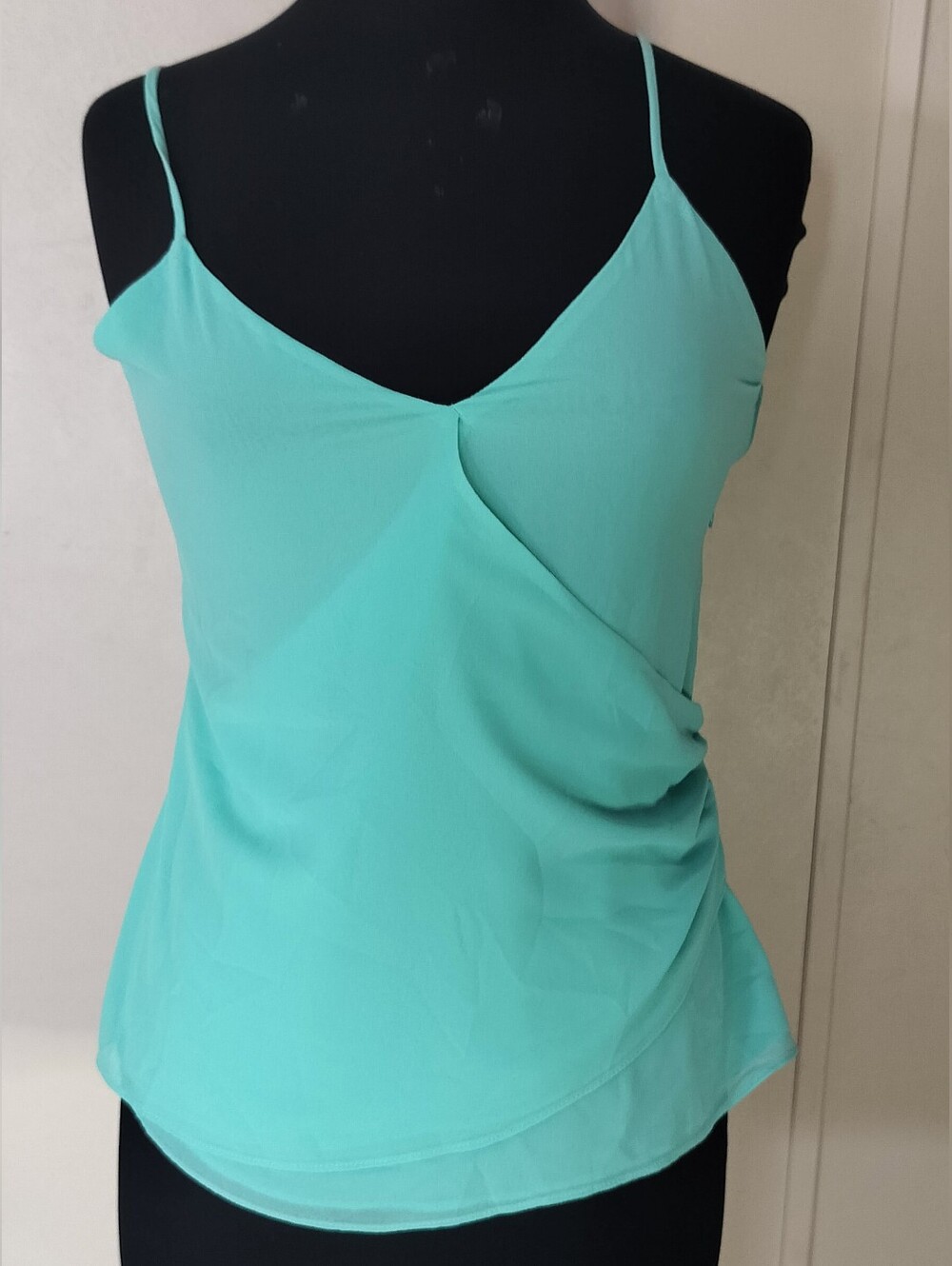 Naked Zebra Mint Green Wrap-Style Spaghetti Strap Camisole